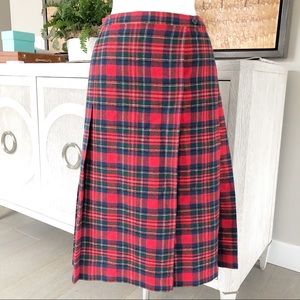 PENDLETON Size 6 100% Wool Plaid Skirt Color: RBG